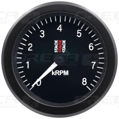 STACK ST100 Sportinis tachometras Ø 88 mm 8000 TRS/min Juodas 726ST10008N