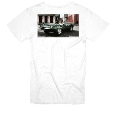 STEVE MCQUEEN HERO SEVEN Spring Car Balta marškinėliai vyrams