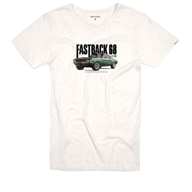 STEVE MCQUEEN HERO SEVEN Spring Fastback Balta marškinėliai vyrams