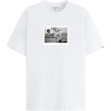 STEVE MCQUEEN Hero Seven Spring Gun White marškinėliai vyrams