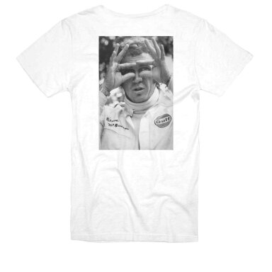 STEVE MCQUEEN HERO SEVEN Pavasarinė balta marškinėliai vyrams
