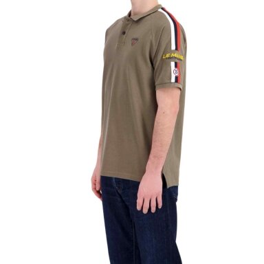 STEVE MCQUEEN Racing Khaki Polo marškinėliai vyrams