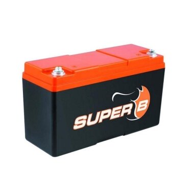 SUPER B ličio geležies fosfato 20 Ah baterija, 1200 A paleidimo srovė, matmenys: 250 x 97 x 156 mm
