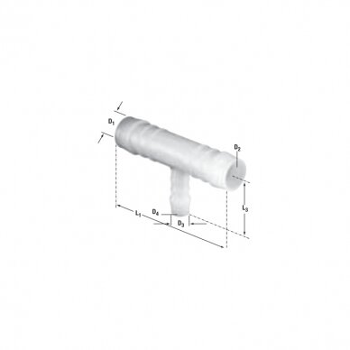 2x6 mm ir 1x4 mm T formos reduktoriaus jungtis 2x6 mm ir 1x4 mm T formos reduktoriaus jungtis