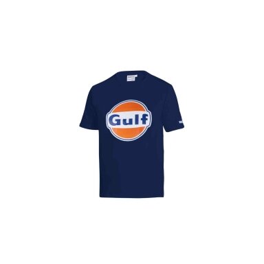 SPARCO X GULF logotipu puoštas marškinėliai, tamsiai mėlyni