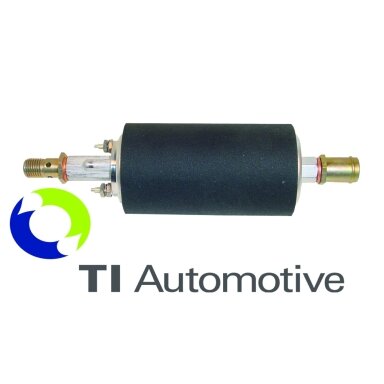 TI AUTOMOTIVE aukšto slėgio kuro siurblys, 6,5 bar, 15 mm vamzdis ir 12x150 banjo išėjimas.