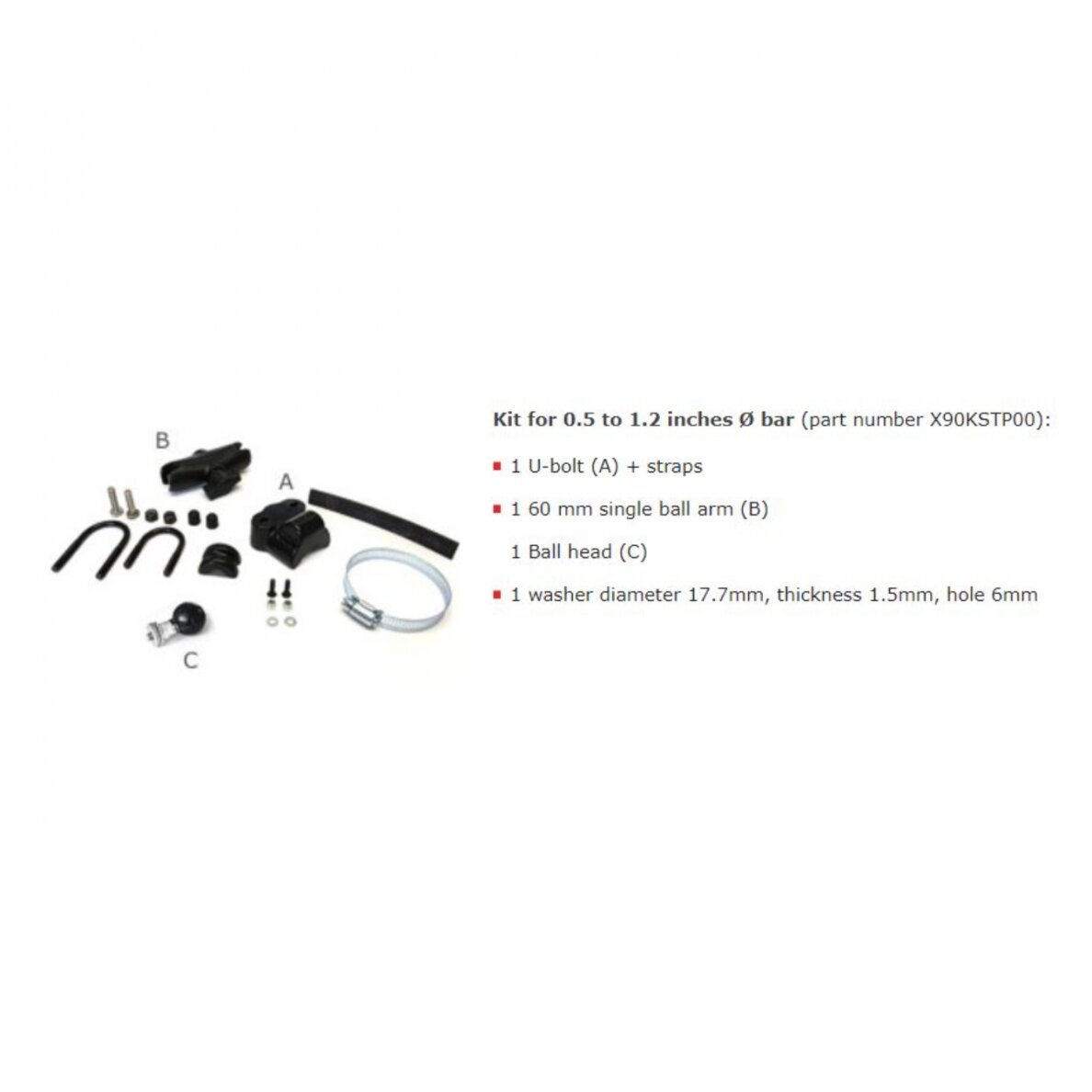 U formos tvirtinimo laikiklis (AIM SmartyCam HD 2.1/Sport/Corsa) 2 U formos tvirtinimo laikiklis (AIM SmartyCam HD 2.1/Sport/Corsa) 2