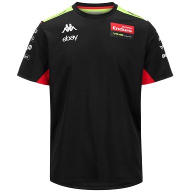VALENTINO ROSSI Kappa Team Enduro Juoda marškinėliai vyrams KAP24_TSH_END