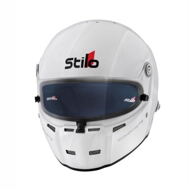 STILO ST5 GT kompozicinis HANS SNELL SA2020 pilno veido šalmas, baltas su mėlynu vidumi