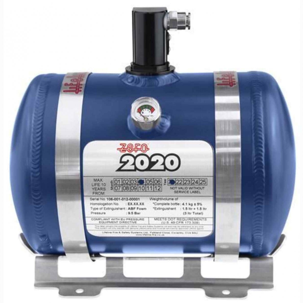 Zero 2020 automatinis elektrinis 3L aliumininis gesintuvas LIFELINE 106-001-012 Zero 2020 automatinis elektrinis 3L aliumininis gesintuvas LIFELINE 106-001-012